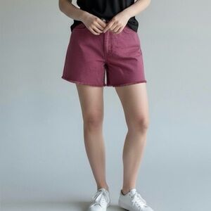 Anthropologie Pilcro High Waisted faded purple denim shorts, Size 27
